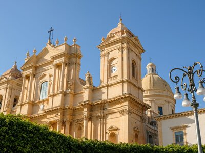 Noto cathedral - side view, Sicily, Italy