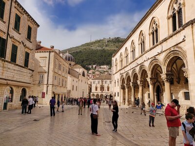Dubrovnik main street cityscape, Croatia
